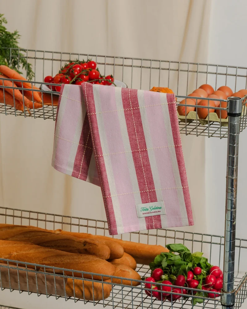 Kökshandduk Burgundy/Pink