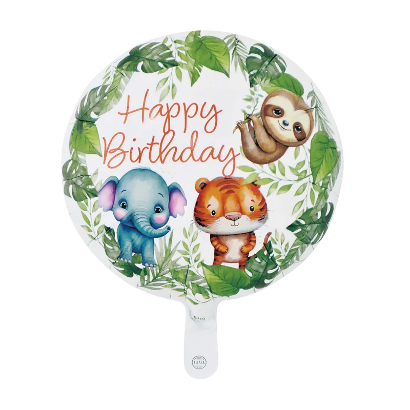 Folieballong, happy birthday jungle 46 cm