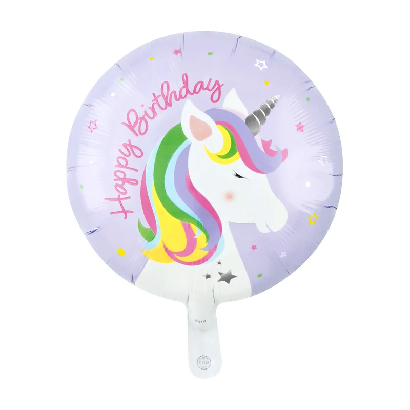 Folieballong, happy birthday enhörning 46 cm