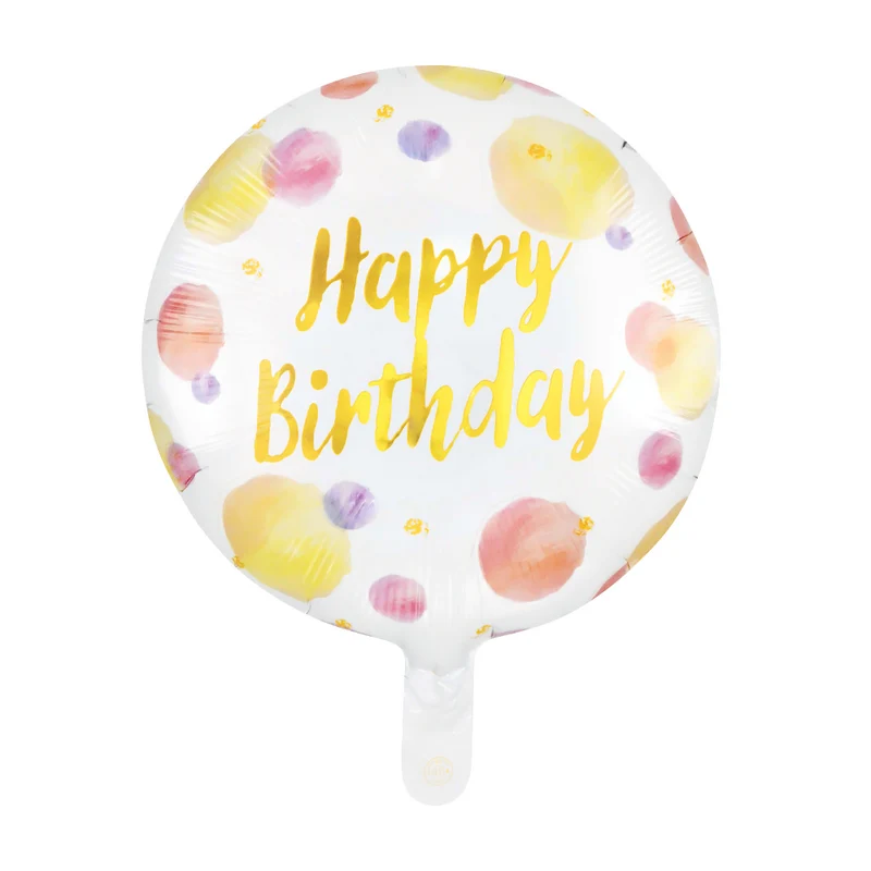 Folieballong, happy birthday prickar 46 cm