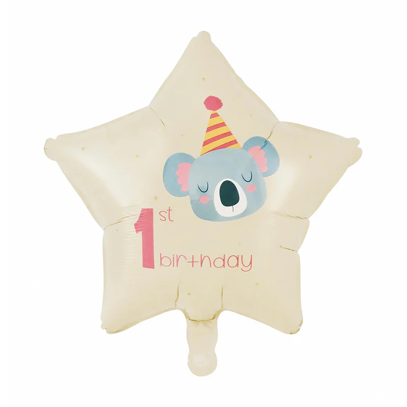 Folieballong, first birthday röd 46 cm