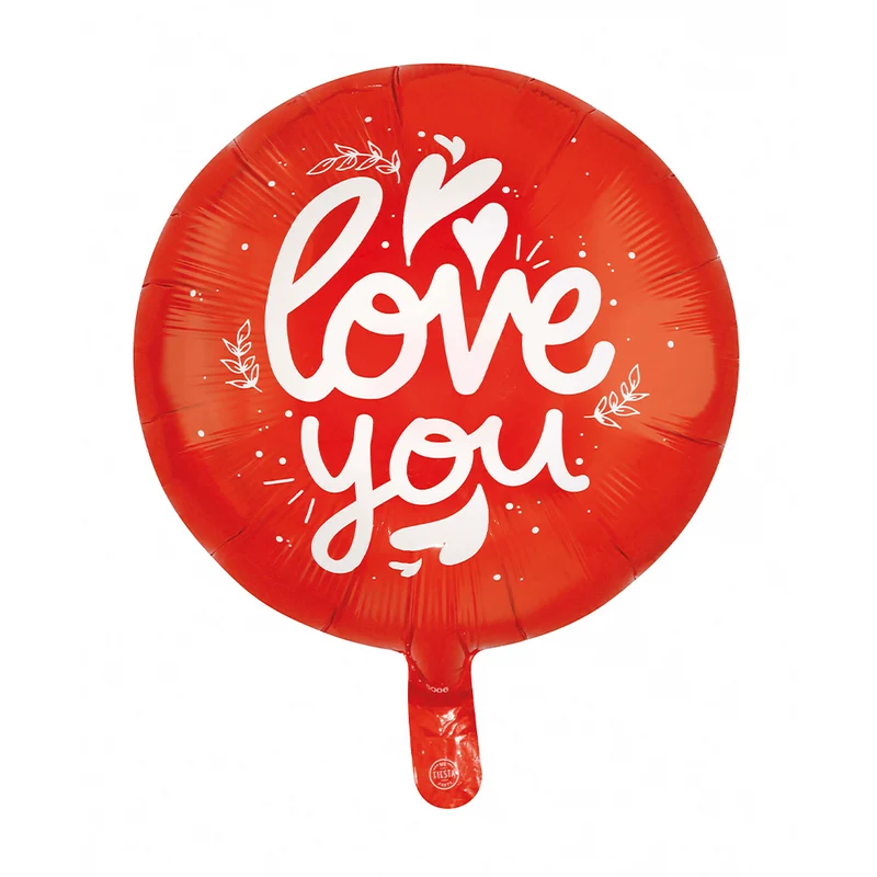 Folieballong, I love you röd 46 cm