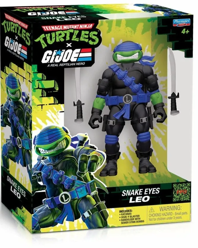Teenage Mutant Ninja Turtles x G.I. Joe Crossover Classics Action Figur Leonardo x Snake Eyes 12 cm