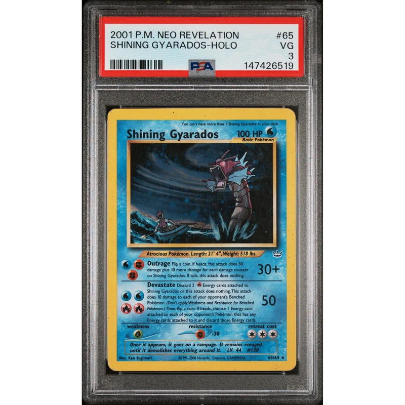 Pokémon TCG: Shining Gyarados #65 PSA 3 Holo - Neo Revelation