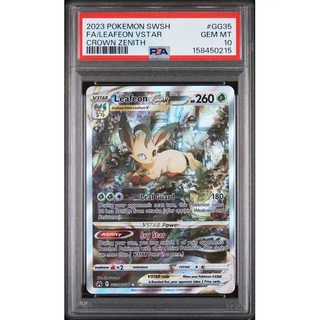 Pokémon TCG: Leafeon Vstar #GG35 PSA 10 - Crown Zenith