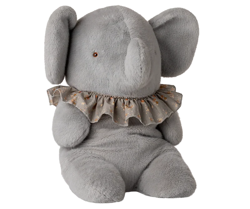 Elefant - Stor, Plush Grå