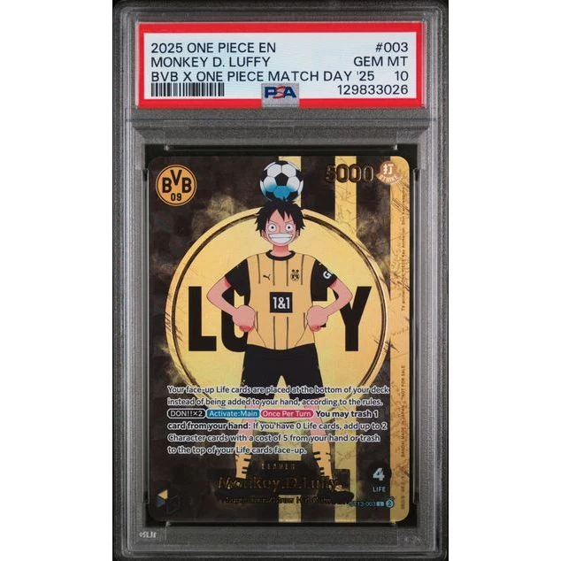 One Piece TCG: Monkey D. Luffy #003 PSA 10
