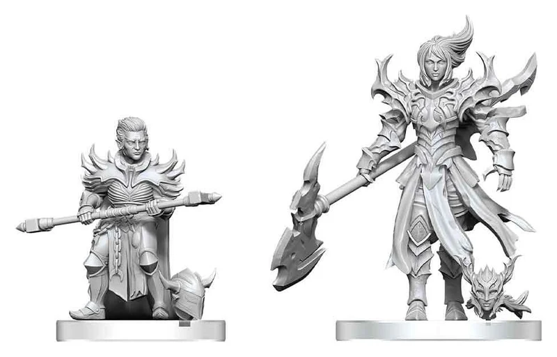 Pathfinder Battles Deep Cuts omålade miniatyrer Pyre & Godclaw Hellknights 14 cm