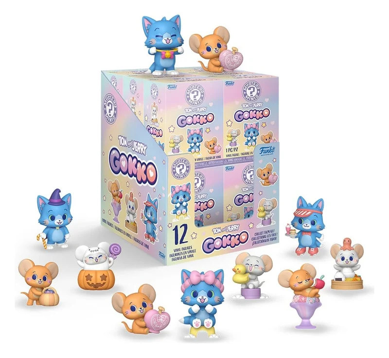 Tom & Jerry Gokko Mystery Minifigurer 5 cm Display (12)
