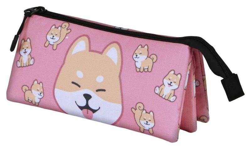 Åh Min Pop! Trippla Pennfodral Shiba Rosa