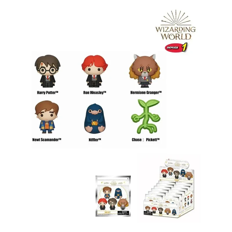 Wizarding World 3D Magnets Serie 1 Display (12 stycken)