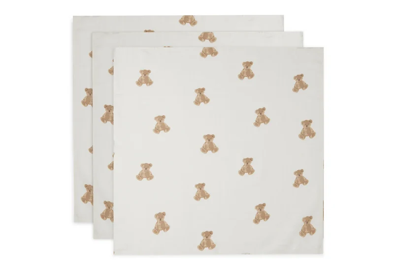 Muslinfiltar - Teddy Bear 3-pack