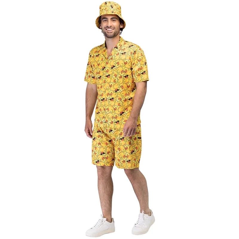 Hawaiiskjorta med shorts & hatt, lucky duck