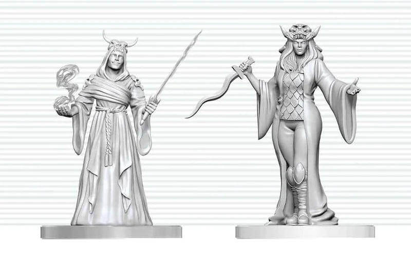 Dungeons & Dragons Nolzur's Marvelous Miniatures Omålad figur Cultist Fanatic & Hierophant 14 cm
