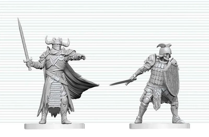 Dungeons & Dragons Nolzur's Marvelous Miniatures Omålade miniatyrer Death Knight & Death Knight Aspirant 14 cm