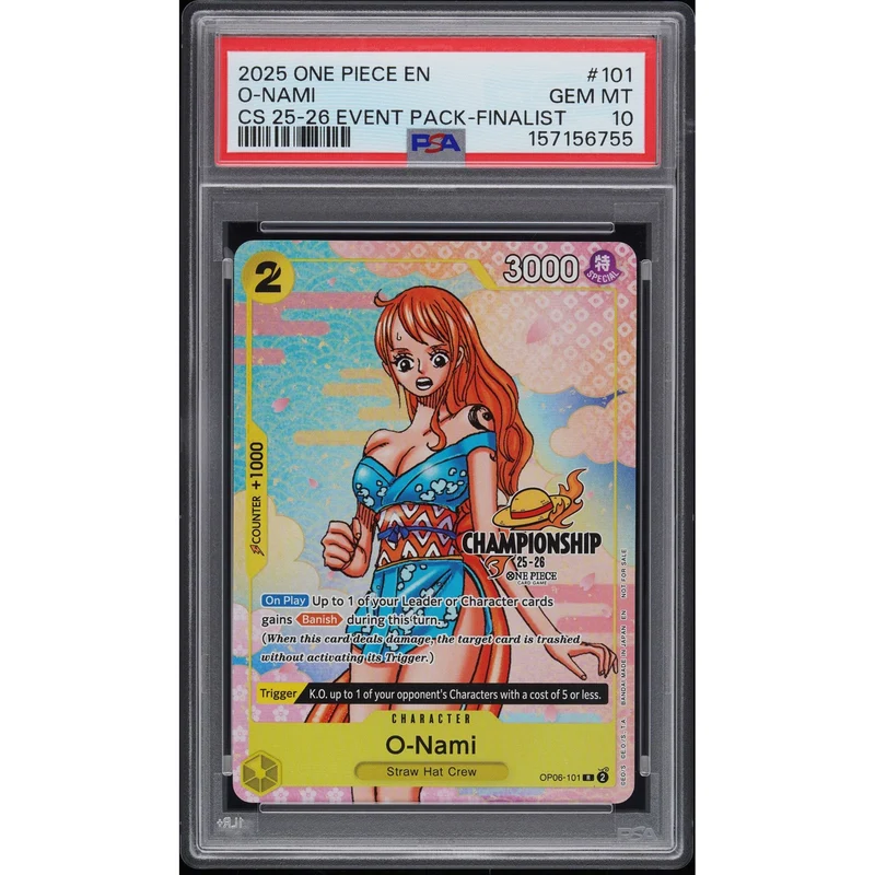One Piece TCG: O-Nami #101 PSA 10