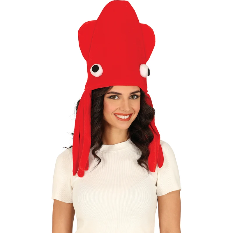 Hatt, bläckfisk röd