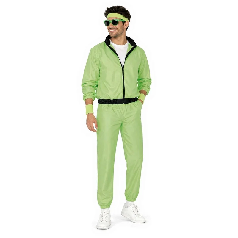 Träningsoverall, grön neon