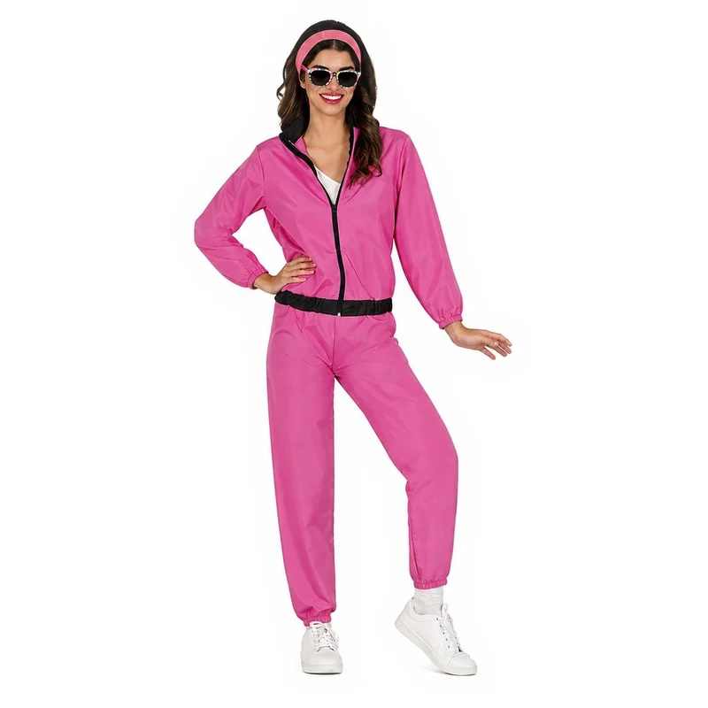 Träningsoverall, rosa neon