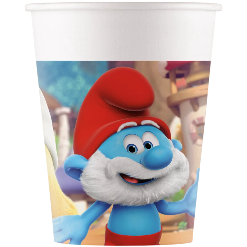 Pappersmuggar, Smurfarna 200 ml 8 st