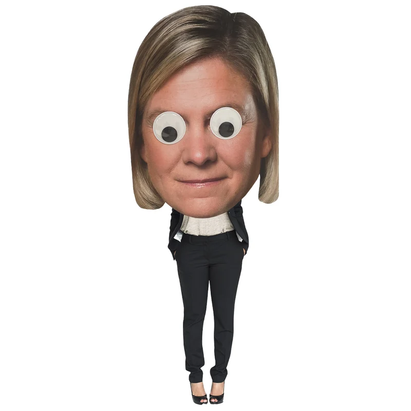 Pappmask jumbo, Magdalena Andersson