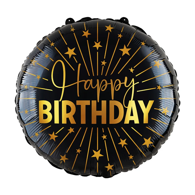 Folieballong, happy birthday golden celebratons 46 cm