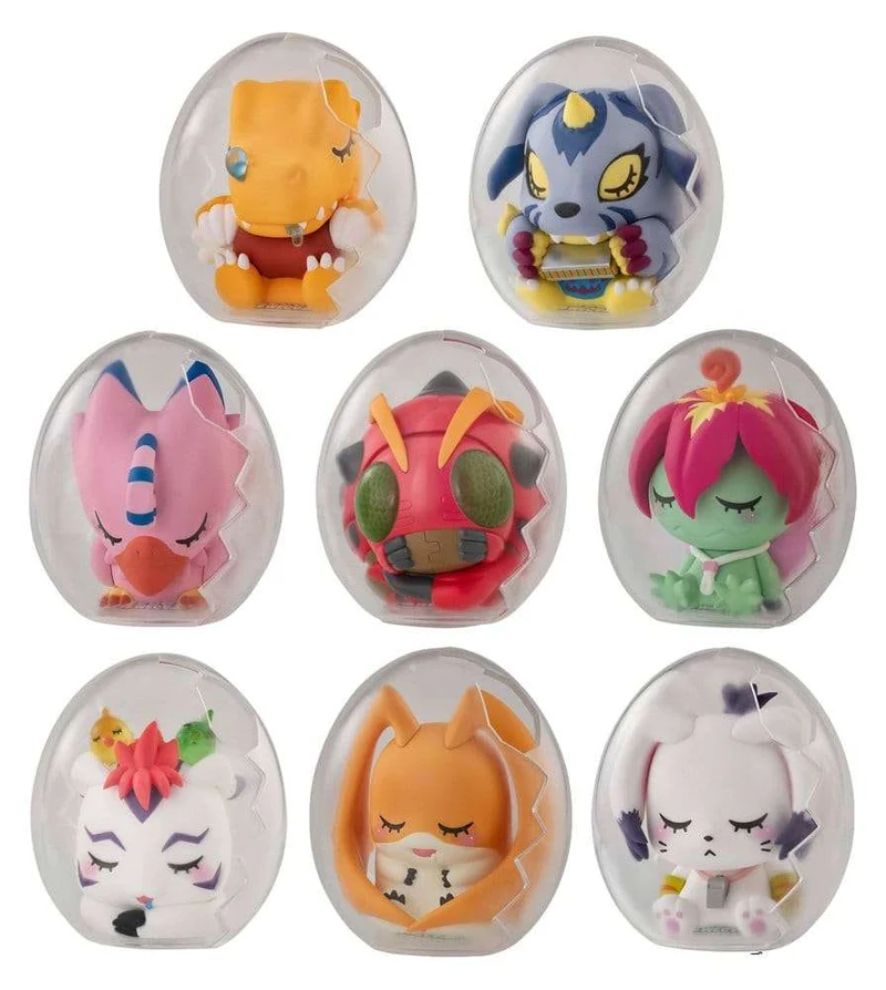 Digimon Adventure Mega Egg Figure Good Night Digicolle! minifigurer 8 cm Blind Box Display (8)