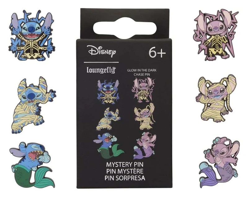 Lilo & Stitch by Loungefly Emaljpins Stitch & Angel Halloween Costumes Blind Display (12)