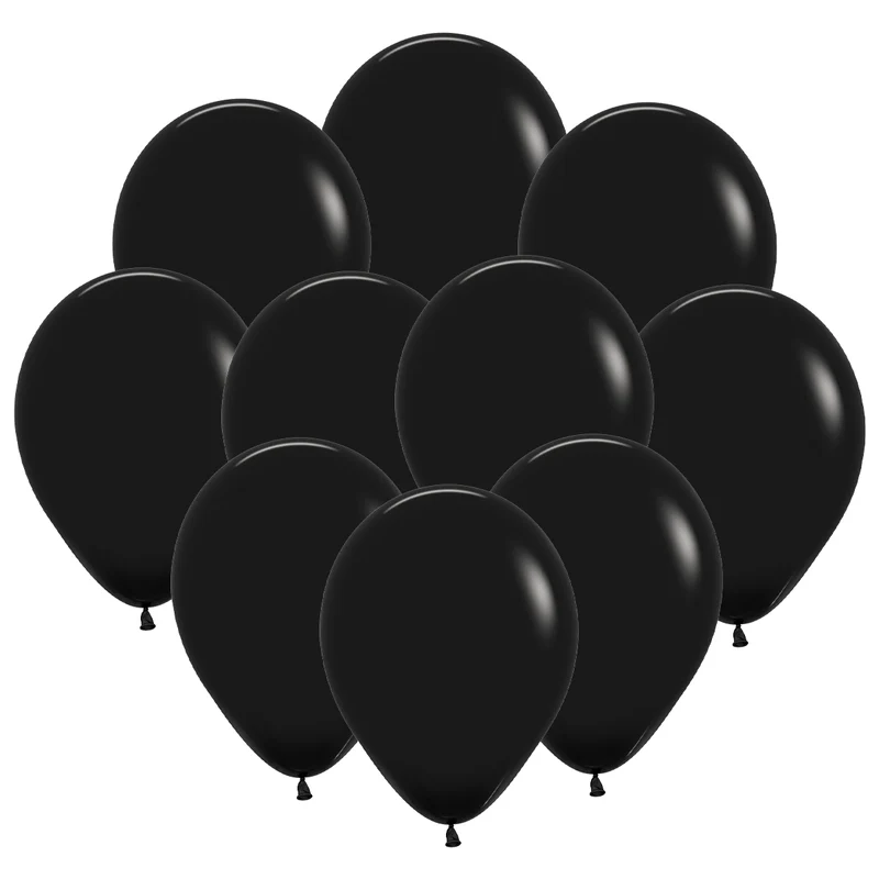 Ballonger, nattsvart 30 cm 10 st