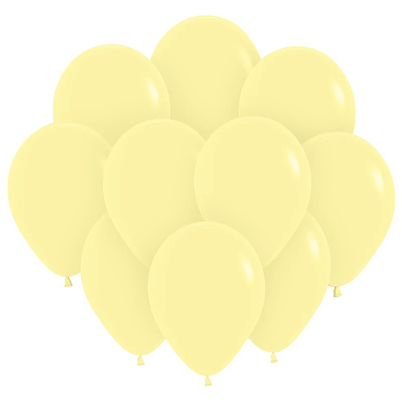 Ballonger, matta gul pastell 10 st