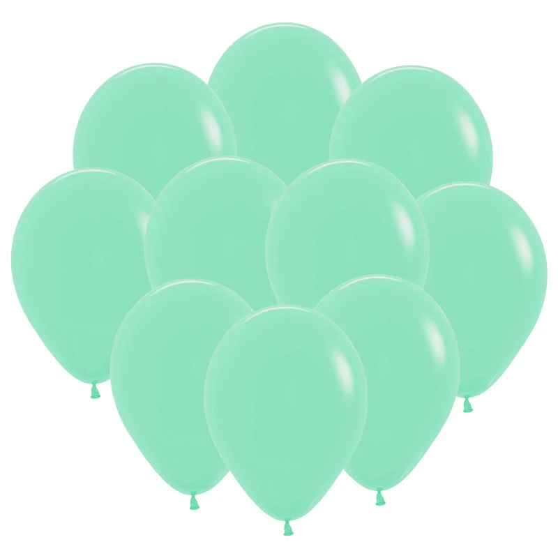 Ballonger, matta grön pastell 10 st