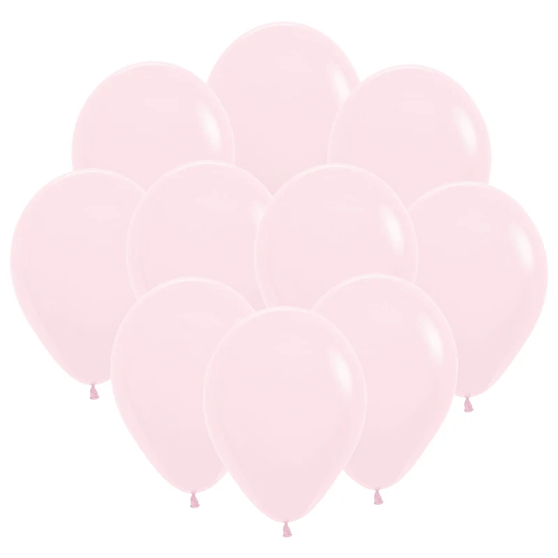 Ballonger, matta rosa pastell 10 st