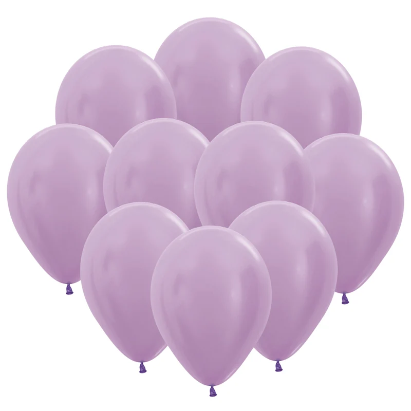 Ballonger, satin lila 10 st