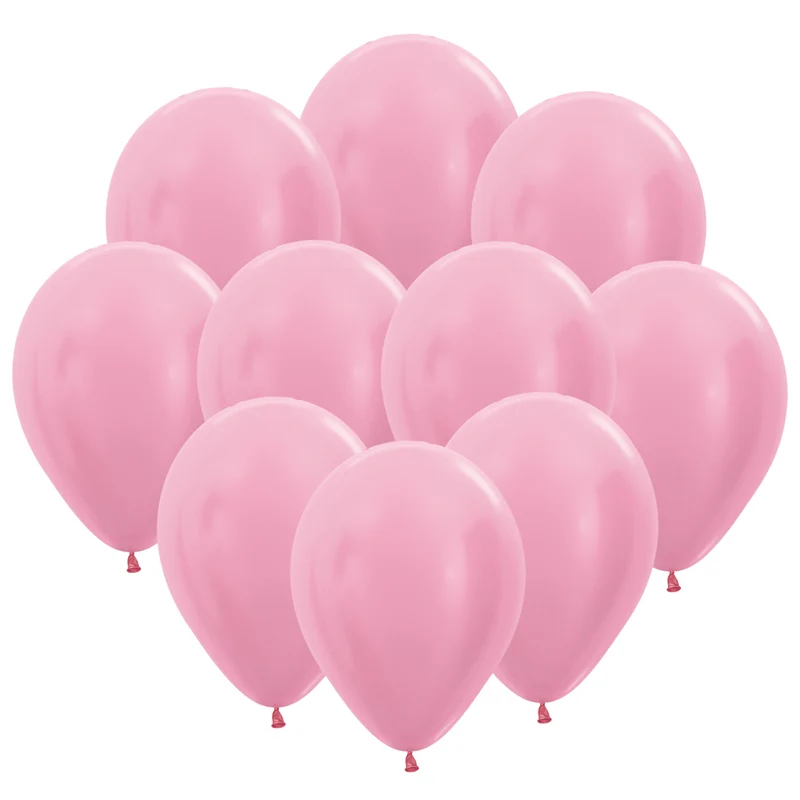 Ballonger, satin rosa 10 st