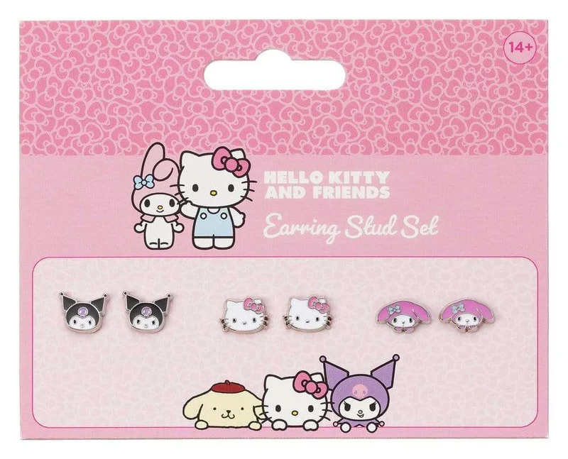 Sanrio stiftörhängen set – Hello Kitty, Kuromi och My Melody