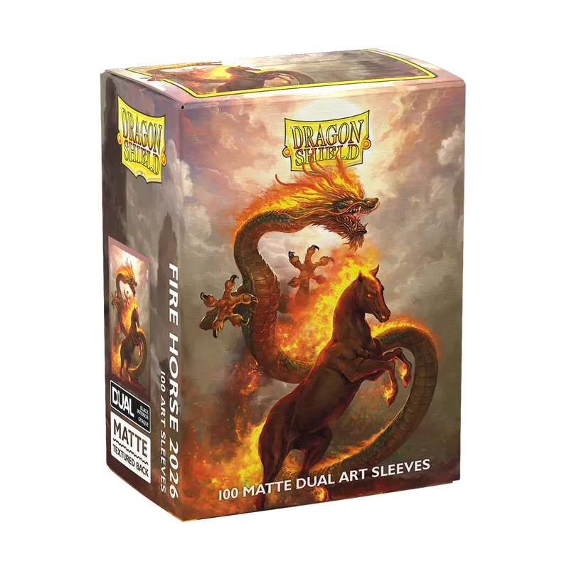 Dragon Shield - 100 Sleeves - Dual Matte Art - Fire Horse 2026