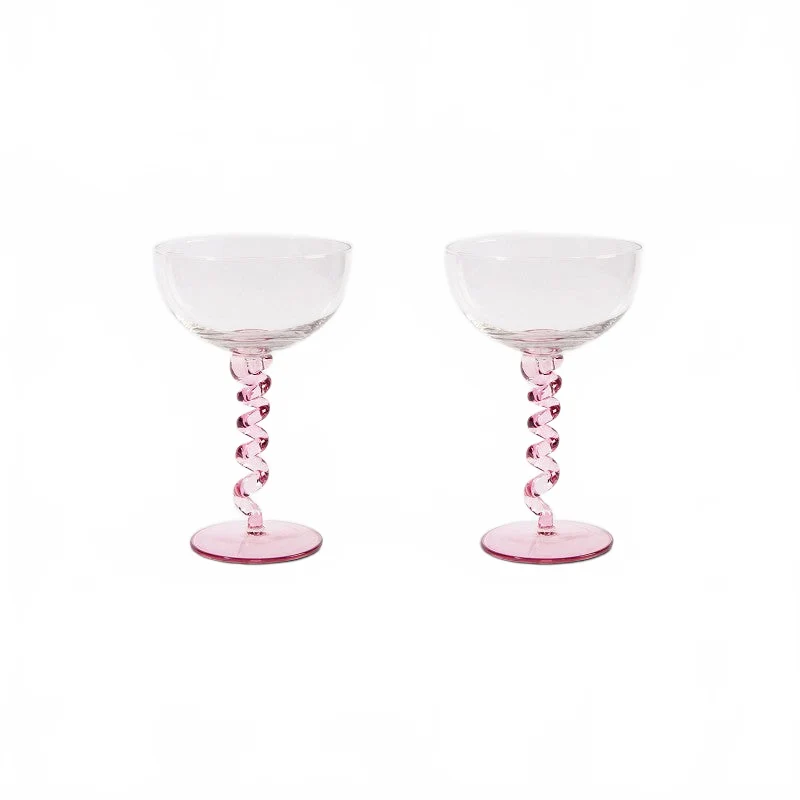 Coupeglas Spiral Rosa 2-pack