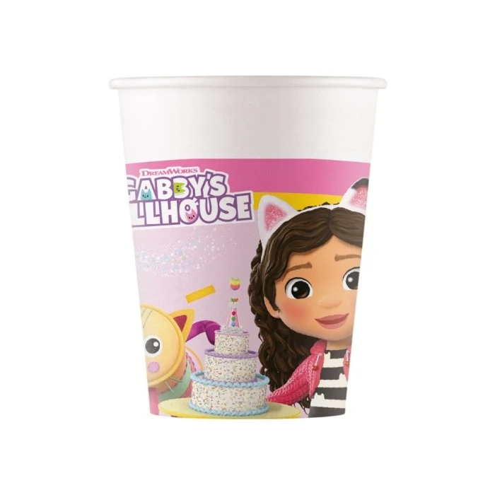 Pappersmuggar, Gabby's Dollhouse 200 ml 8 st