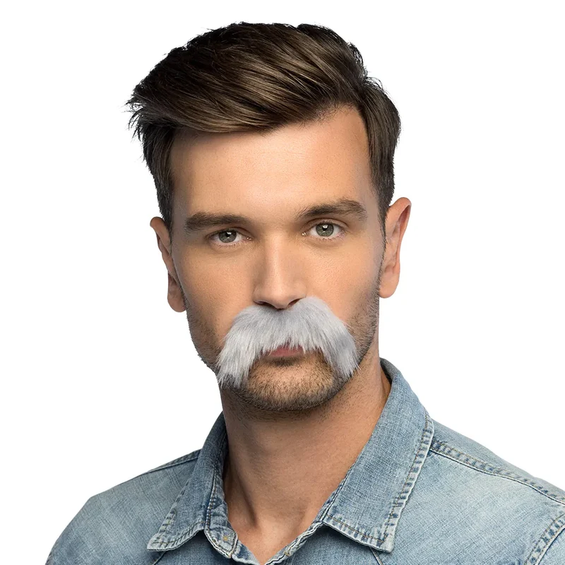 Mustasch, grå