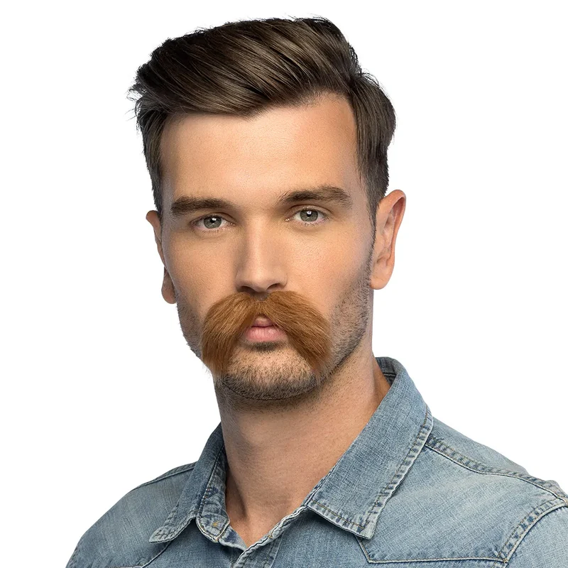 Mustasch, brun