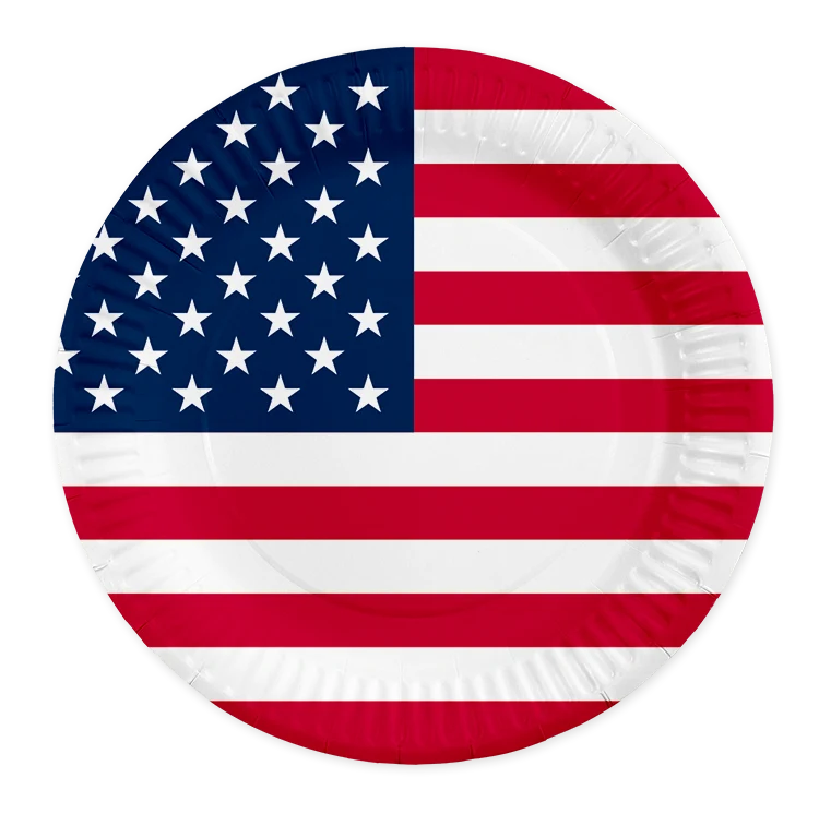 Tallrikar, USA 23 cm 8 st