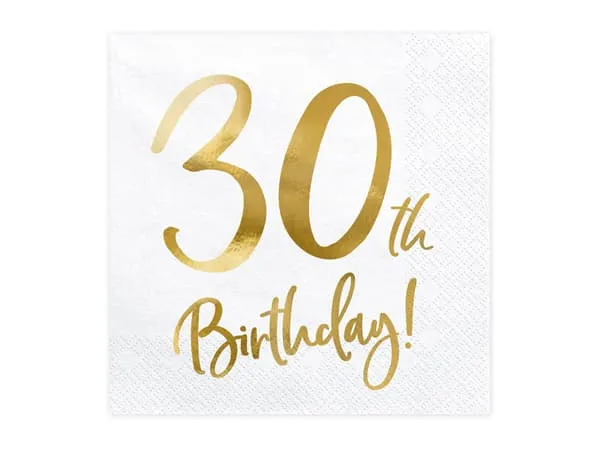 Servetter, happy birthday 30th 20 st