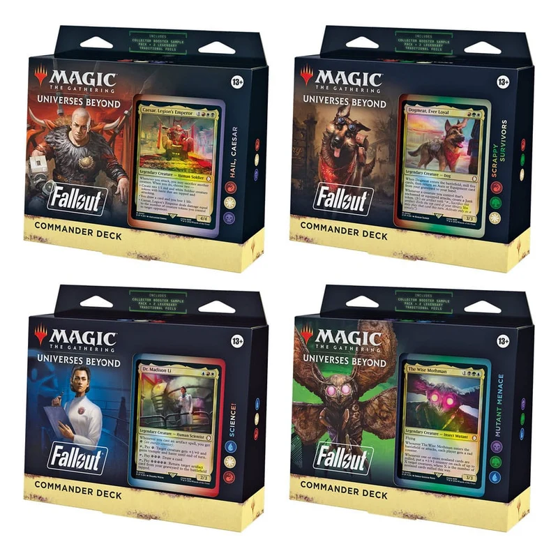 Magic: The Gathering Universes Beyond: Fallout Commander Decks Display (4) engelska
