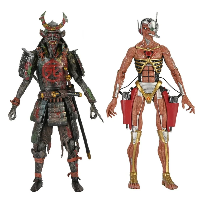 Iron Maiden Future Past World Tour Ultimate Action Figures 2-Pack Senjutsu Eddie och Somewhere in Time Eddie 18 cm
