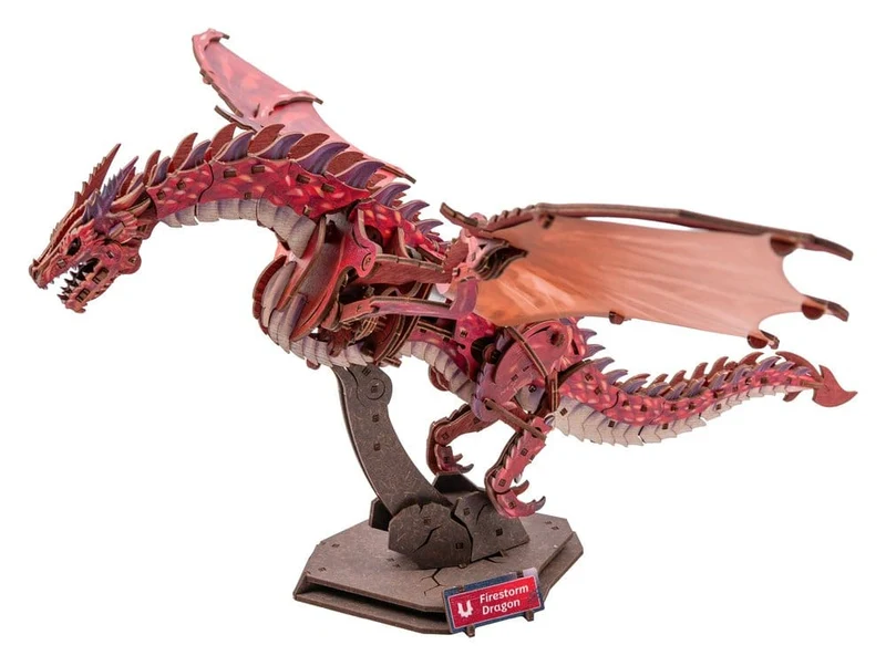 Ugears 3D-trämodell Firestorm Dragon 43 cm