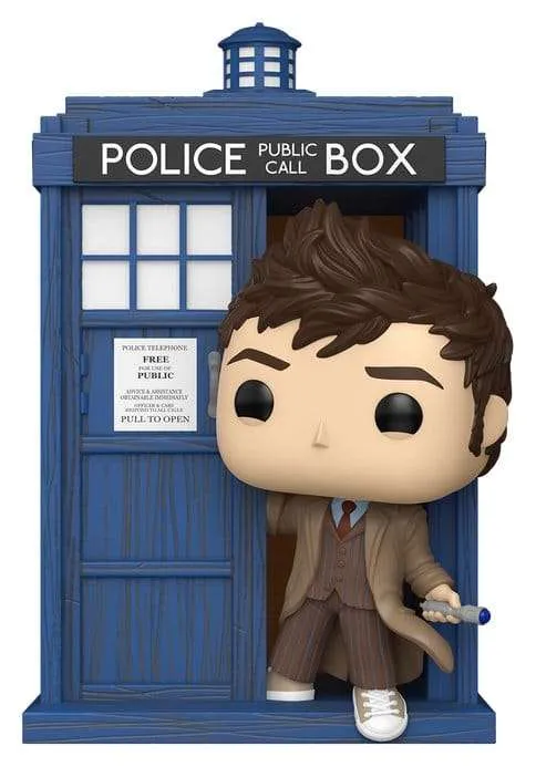 Doctor Who POP! Rides Deluxe Vinylfigur Tenth Doctor med TARDIS 9 cm