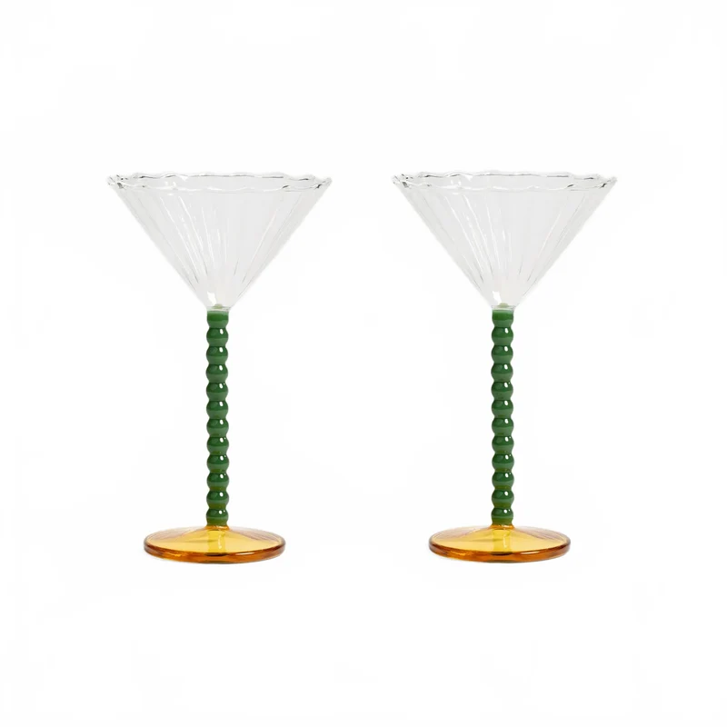 Coupeglas Perle Green 2-pack