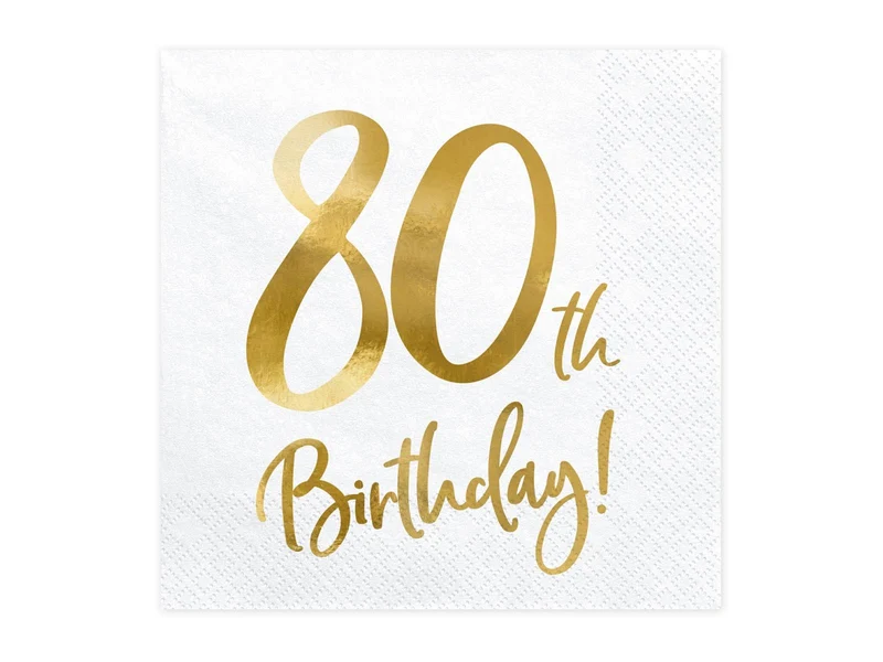 Servetter, happy birthday 80th 20 st