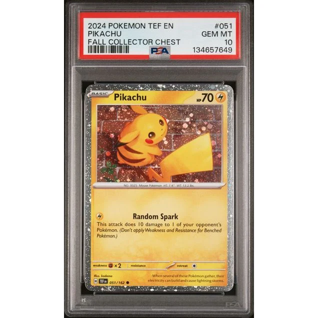 Pokémon TCG: Pikachu #051 PSA 10 - Temporal Forces