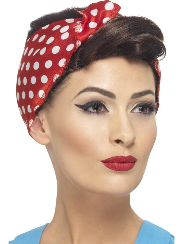 Peruk, 40-tal brun med scarf